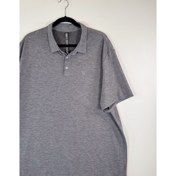Vuori Mens Polo Shirt Gray Short Sleeve Performance Stretch Golf Preppy 2XL XXL - Picture 5 of 9